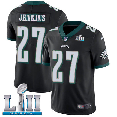 Nike Eagles #27 Malcolm Jenkins Black Alternate Super Bowl LII Youth Stitched NFL Vapor Untouchable Limited Jersey
